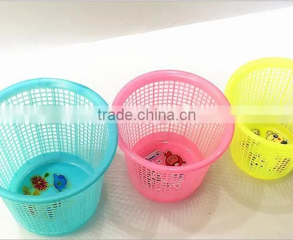Durable Plastic Mesh 14L Waste Bins Perforated Plastic Trash Can photo-4