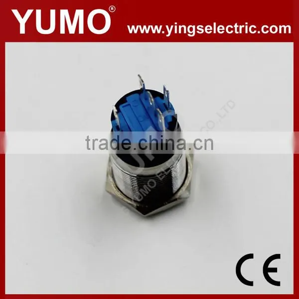 Hot Sale LA19JSF ROHS 19mm Flat Round With Dot LED IP65 Momentary or Alternate Pin Terminal 5A/250VAC no nc Push Button Switch photo-4
