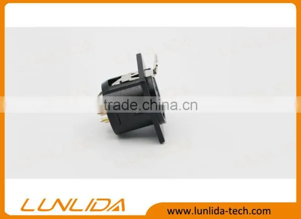 Female XLR Connector With 5 Gold Pins for Enail-Black photo-2