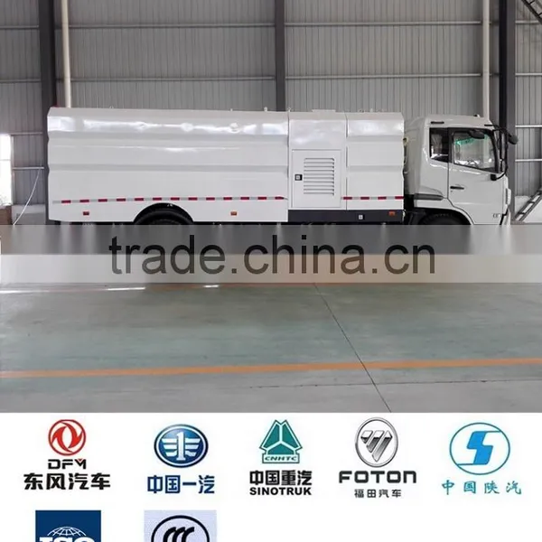 Dongfeng Road Cleaning Truck, 10 t Road Sweeper With Water Washing photo-5