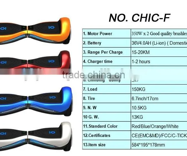 Smart , Electric Self Balancing Scooter With Red Light photo-5
