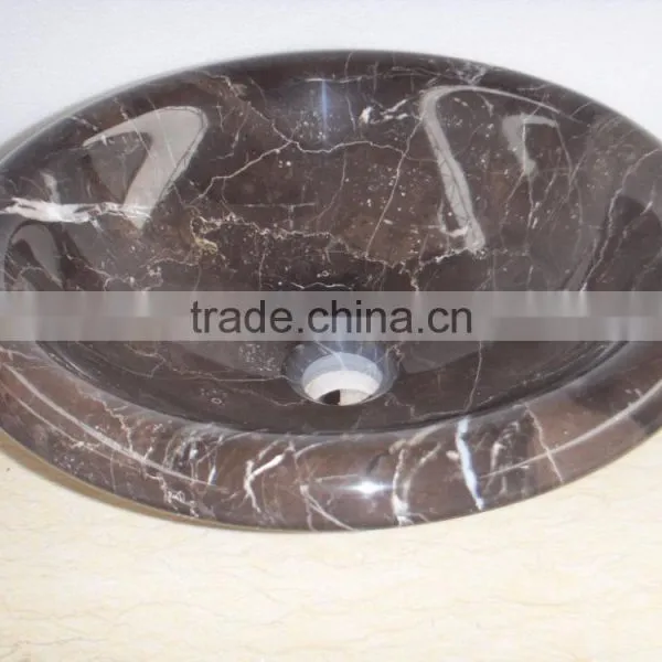 Competitive Price Brown Marble Basins/round Sinks photo-3