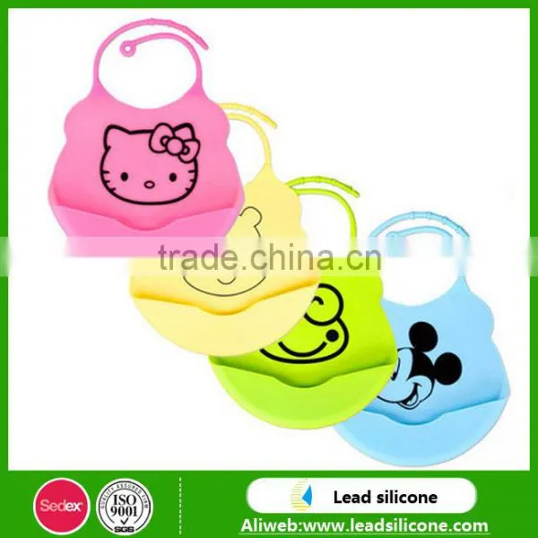 Waterproof Cartoon Silicone Baby Bibs, Lovely Silicone Baby Bibs For Kids photo-3