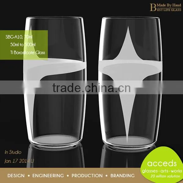 Decorative Sleeve Attched Doube Wall Glass Milk Cup In 2014 photo-3