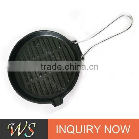 WS-FP08 9.5" or 10.6" Round Cast Iron Grill Pan photo-2