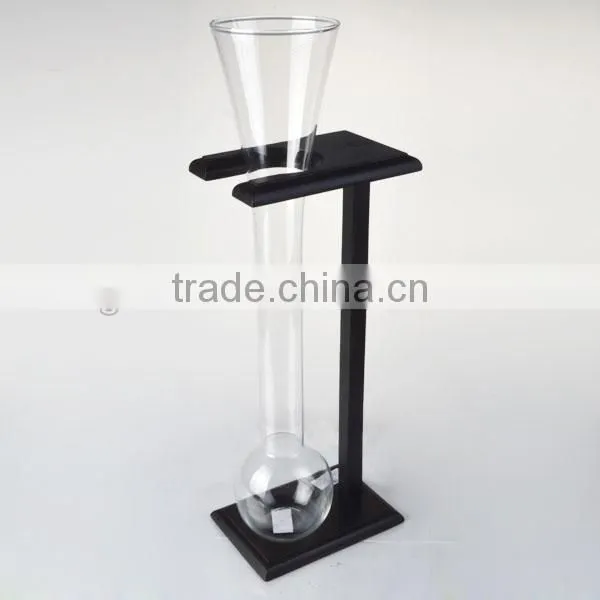 Bar Use Country Yard Beer Glass in Wooden Holder photo-3