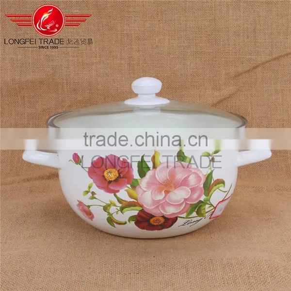 Luxurious Enamel / Ceramic Kitchenware European Cookware Pot With Hollow Handle photo-2
