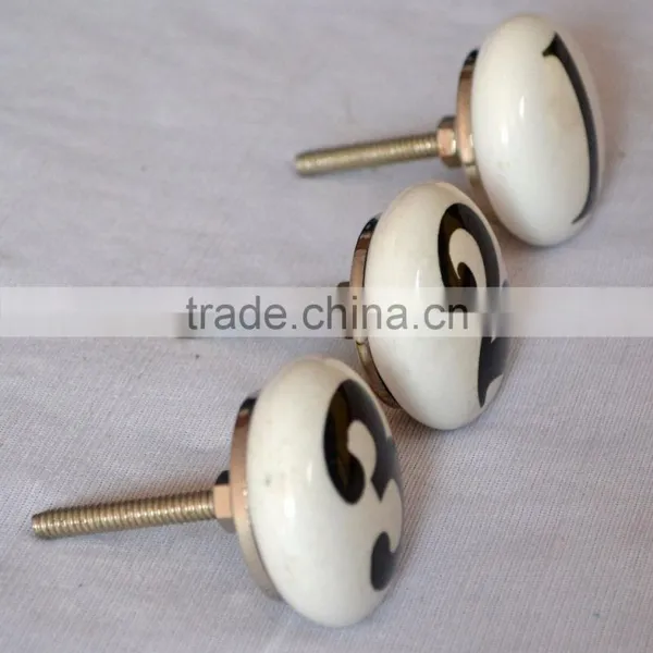 Newest Design Hand Painted Numeric Door Knobs Set Of 3 photo-3