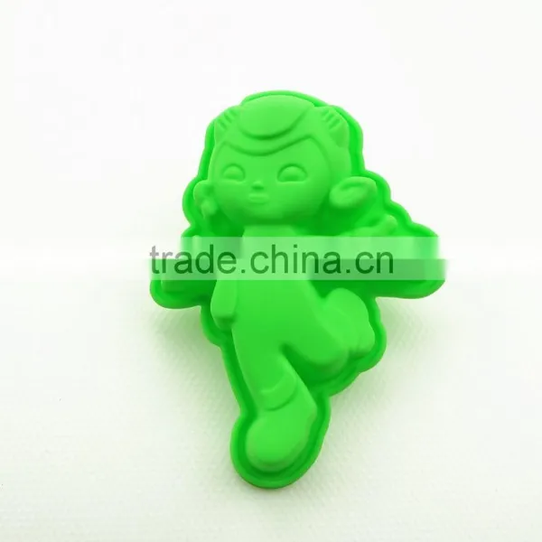 11179 Sweet Girl Shape Cake Decoration Fondant Silicone Mold photo-2