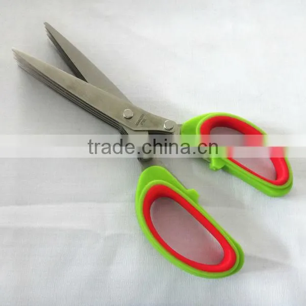 Hot Sell Chopped Green Onion Five Blade Scissors/stainless Steel Household Scissors photo-2