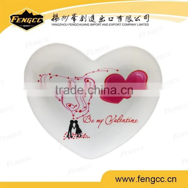 Heart Shape Solid Color 100% Melamine Plate photo-5