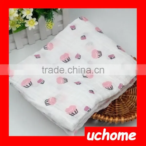 UCHOME The Newest 2016 Soft And Fashion Organic Cotton Baby Blanket Muslin Swaddle photo-4