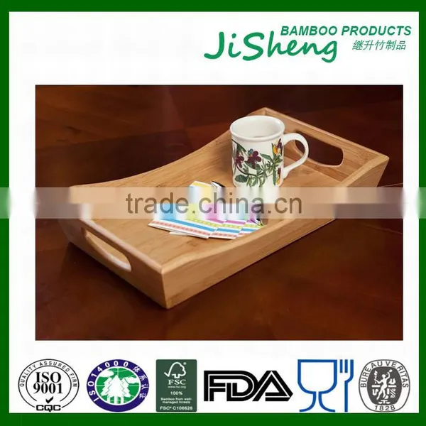 Hot Sell Top Quality Bamboo Serving Tray With Handles: Serve Food, Coffee or Tea, or Use as a Party Platter photo-4