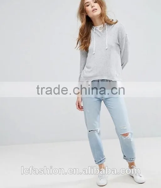Wholsale Sweatshirts 2017 New Style Women Two Pieces Long Sleeve Loose Pullovers Hoodie photo-2