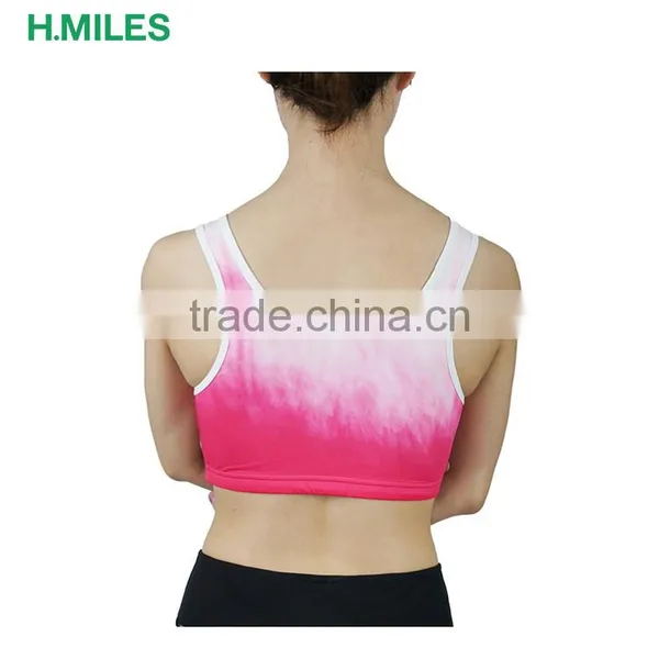 Custom Made OEM Women's Fitness Hot Sex Plain Gym Sports Bra Yoga Top photo-3