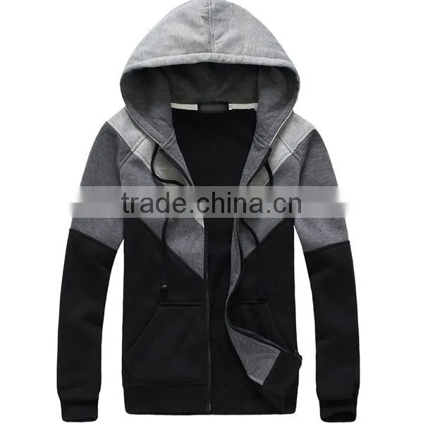 100%polyester Color Blocking Autumn Young Men Fashion Heavy Warm Cheap Fleece Jacket photo-3