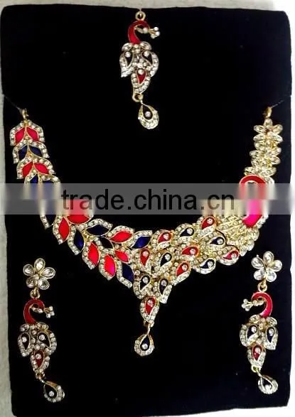 Fancy Diamond Stone Necklace Sets photo-2