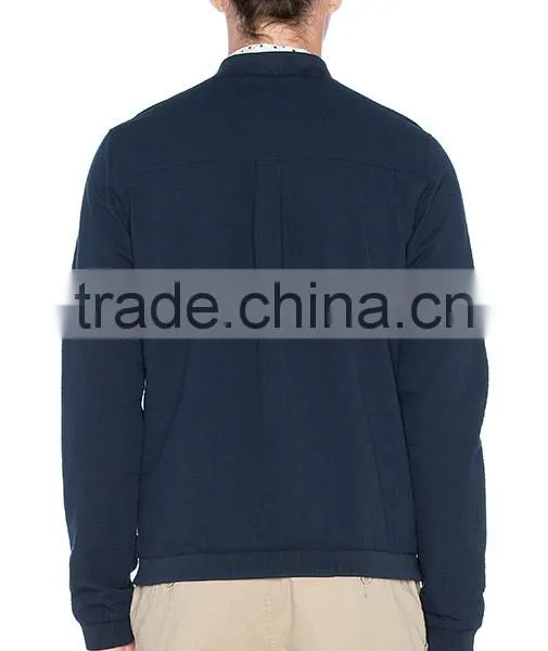 Botton Front Design Navy Blue Custom Jacket for Men Made in China Factory photo-4