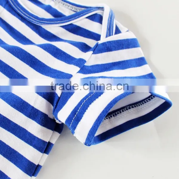 ShiJ 32S 180g Combed Cotton Indiana Striped Summer Baby Clothes Romper photo-5
