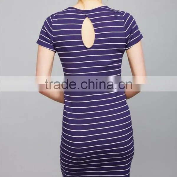 Striped Maternity Clothes Pregnant Women Dresses photo-5