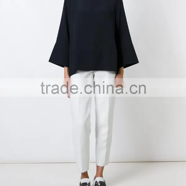 2017 Black Stylish Oversized Sweater Women With Pogada Sleeves and High Neck photo-2