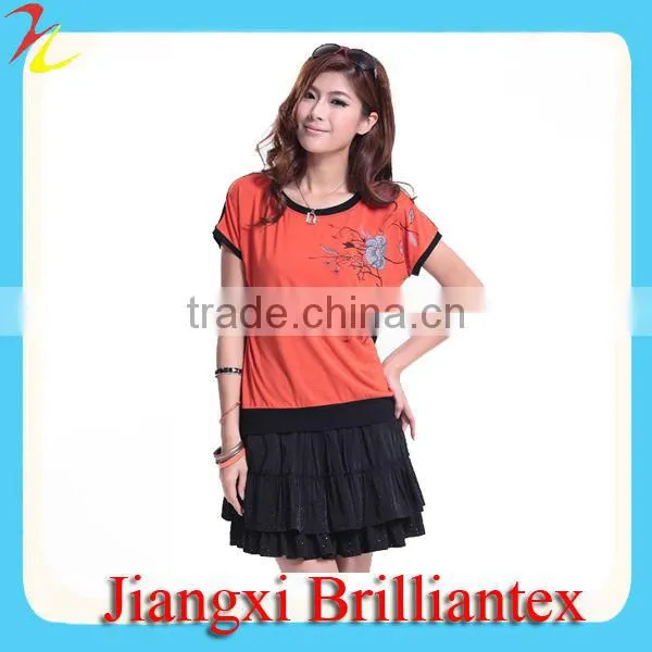 Women Short Sleeve Blouses Wide Neck T Shirts Round Neck Women T Shirt In Assorted Colours