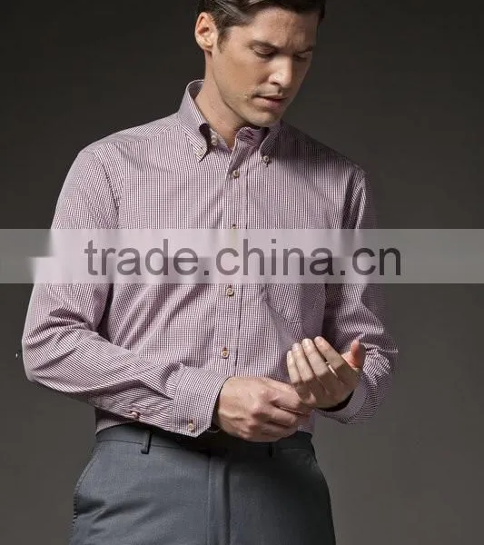 Wholesale Mens Double Button Down Collar Dress Shirts of 2014 Latest Design photo-6
