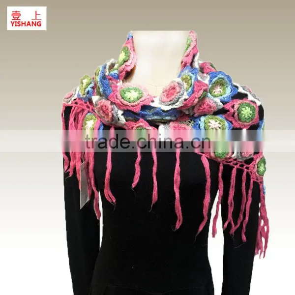 Hand Crochet Scarf 100%Acrylic Fashion Scarf for Lady