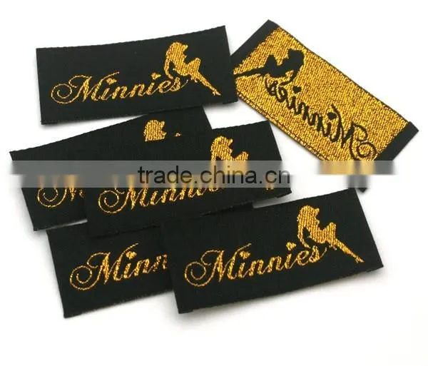 Customized Garment Shoe Labels/woven Labels/main Label/embroidered Tag Silver Gold WSL-001 photo-3