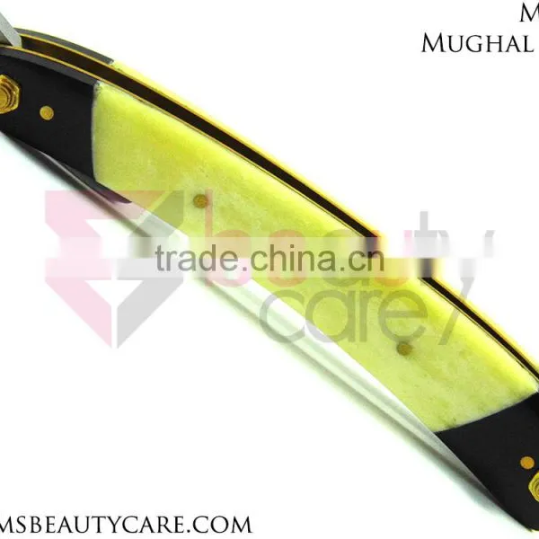Handmade Carbon Steel Straight Razor With Camel Bone and Buffalo Horn photo-4