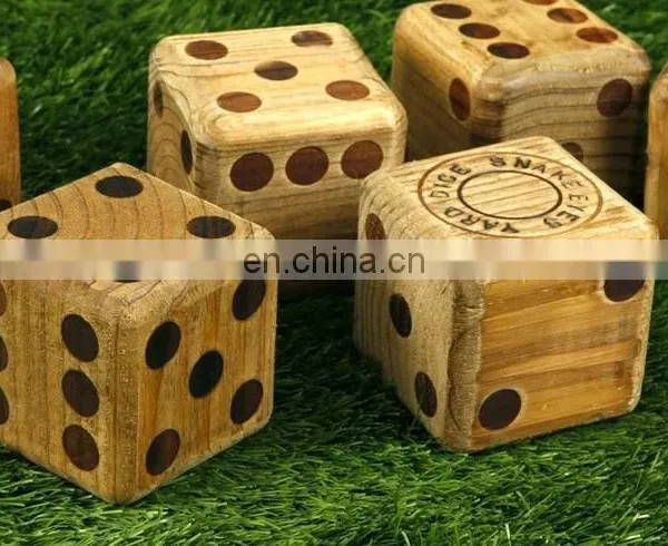 Wooden Outdoor Yard Dice Giant Custom Wooden Dice Set photo-6
