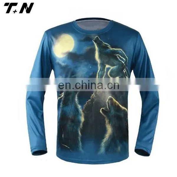 Wholesale Cheap Long Sleeves Printed Sublimation t Shirts T-shirt Printing photo-2