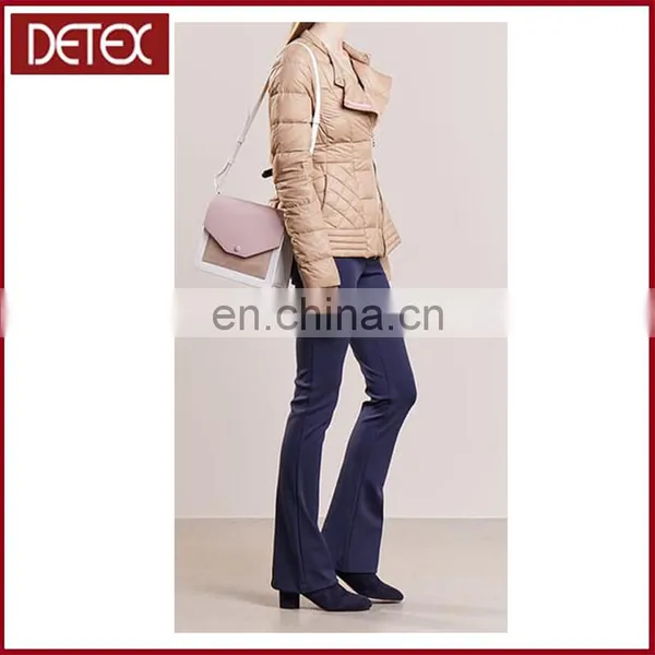 Comfortable Shiny Fabric Women Light Feather Down Jacket photo-2