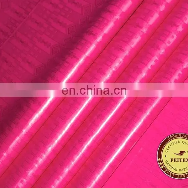 100% Organic Cotton Fabric For African Women Clothing Bazin Shadda Brocade Nigeria Style photo-4
