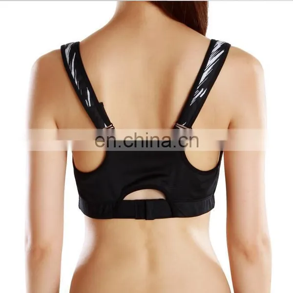 Moisture Wicking Soft Yoga Wear Print Cotton Sports Bra With Band#S150026 photo-3