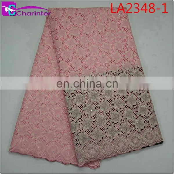 High Quality Sale Well African Swiss Big Voile Lace Fabircs LA2348 photo-2