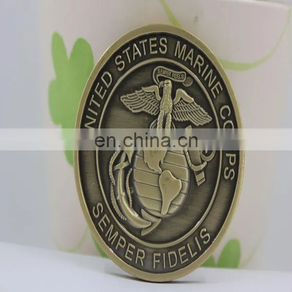 Souvenir Items Marine Corps 3d Bronze Metal Coin photo-2