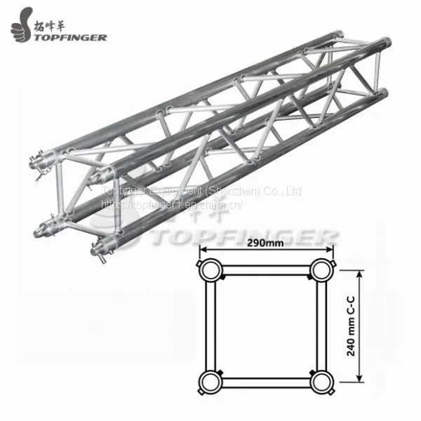 T6082 Aluminum Material Truss System Truss Portable Stage Lighting Truss 400x400mmx1.5m photo-3