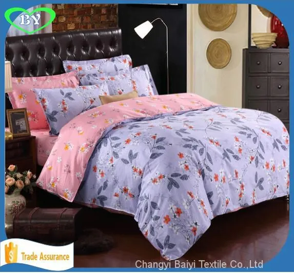 100% Polyester Fabric Pigment Printing Bedsheet Microfiber Woven Fabric for Home Textile Microfiber Bedding Set photo-3