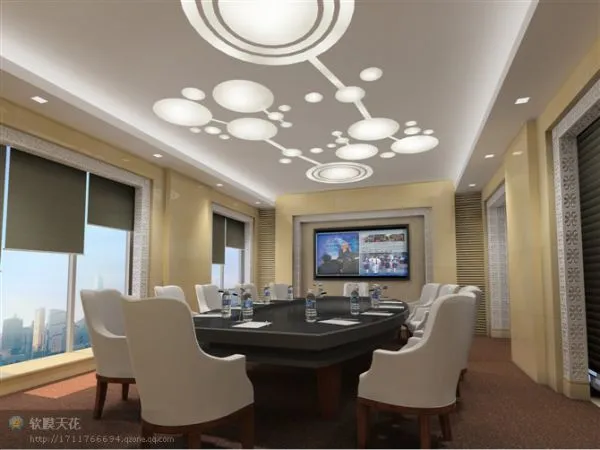 Pvc Stretch Ceiling Film For Supermarket White photo-3