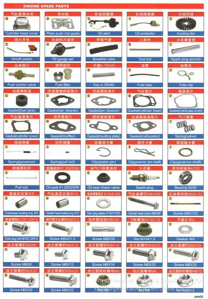 GX120 GX160 GX200 GX270 Power Engine Spare Parts photo-2