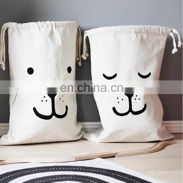 High Quality Canvas Storage Bags Toy Storage Bags Nursery Room Organizer Laundry Bags Accessory for Toy Tent of Kids Room photo-3