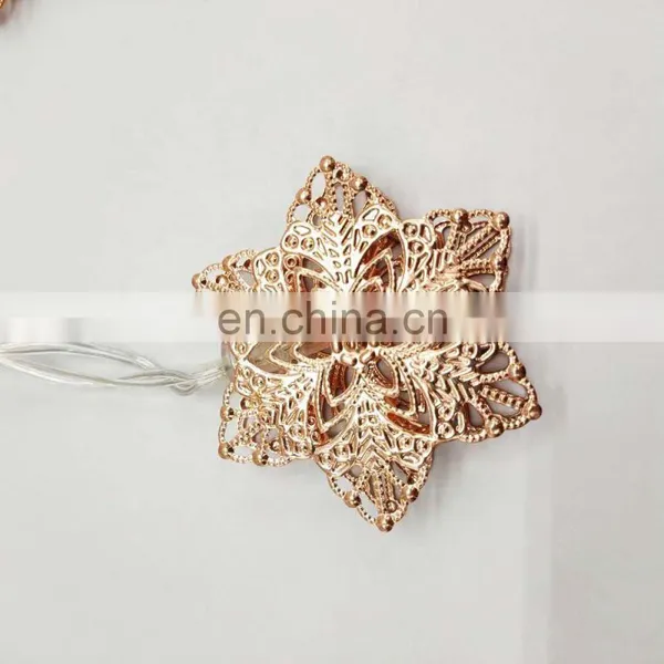 Battery Operated LED Metal Flower Shape String Light Decorative Fairy Light For Valentine Wedding Party Decoration photo-6