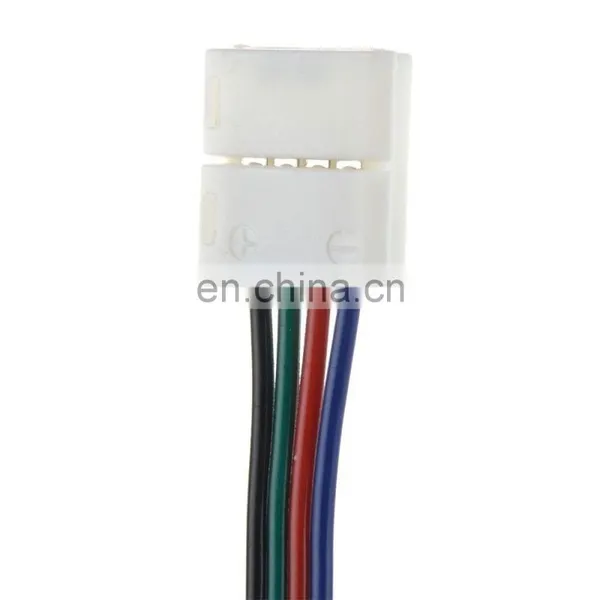 4 Pin 10mm Rgb 5050 3528 Led Strip Light PCB Solderless Connector Cable photo-4