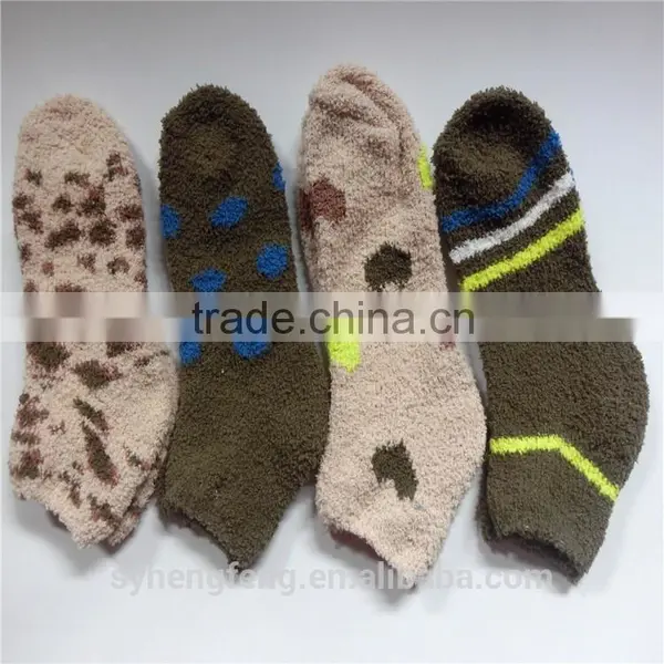 Winter Printed Cotton Velvet Room Socks
