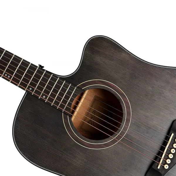 Textured 41 Inch Black Acoustic Guitar Wholesale OEM High Quality Guitar for Sale photo-3