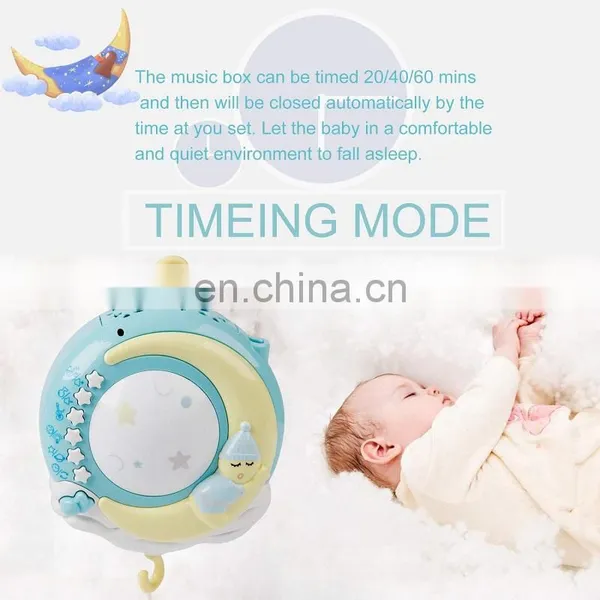 Mini Tudou Bed Bell Baby Music Crib Mobile Toys Musical Projection Box Hanging Rattle Bracket Holder Sleeping Toy Baby Mobile photo-3