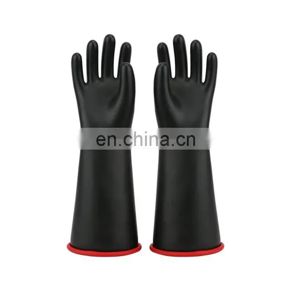 Long High Voltage Class 1 Electric Worker Safety Hand Protection Latex Rubber Insulating Gloves photo-2