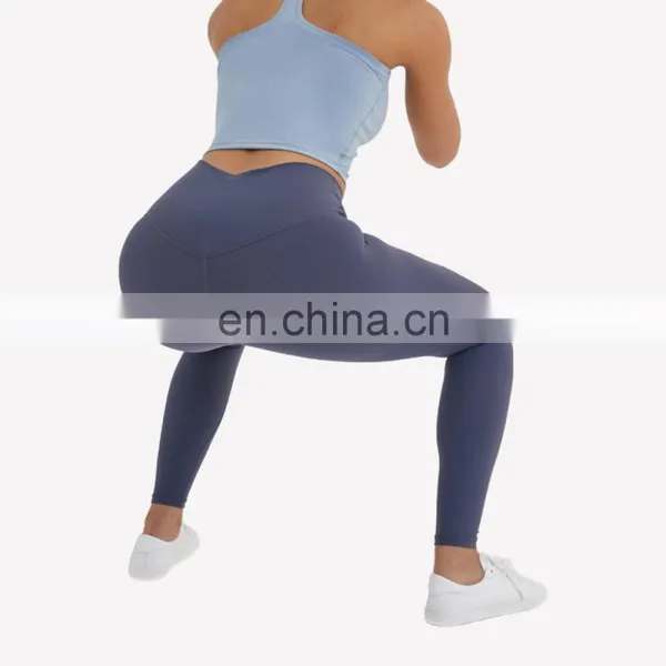Janya Promotion Special Offer Wholesale Women Gym Wear 87% Nylon 13% Spandex Hugged Felling Women Workout Fitness Leggings Pants photo-3