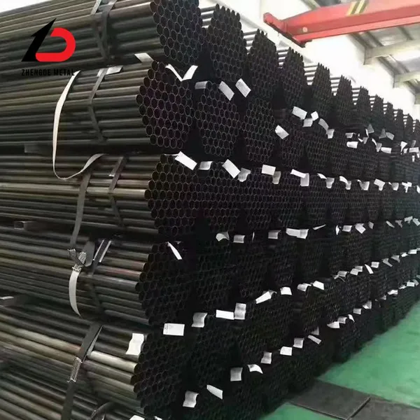Light Weight ERW Black Straight 6m 12m Welded Steel Pipe for Fence Post